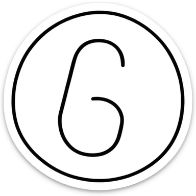 The number six sticker