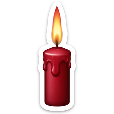Dark red velvet candle sticker