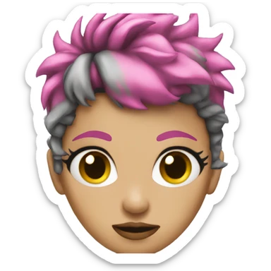 Punk girl sticker
