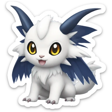 Cute Cool Kawaii Baby Nargacuga-Absol-Pokémon Full Body Detailed High Quality sticker