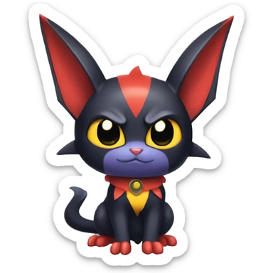 Cool Cute Edgy Chibi Noibat-Litten-Pokémon-Fakémon-hybrid sticker