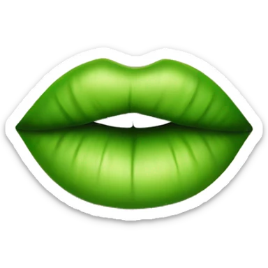 green lips with lime inside sticker