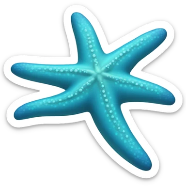 Blue starfish sticker