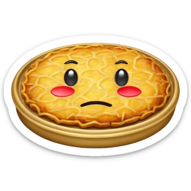 swiss rösti, round, gold and crispy, NO eyes and mouth sticker