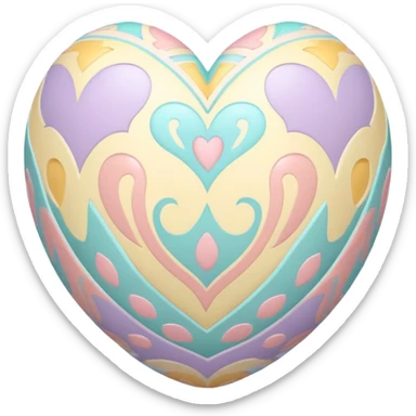 easter egg heart sticker