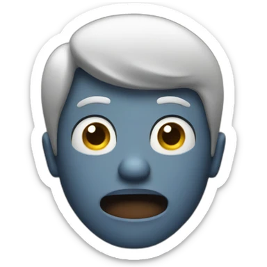 shocked/surprised man with his hands behind his head sticker