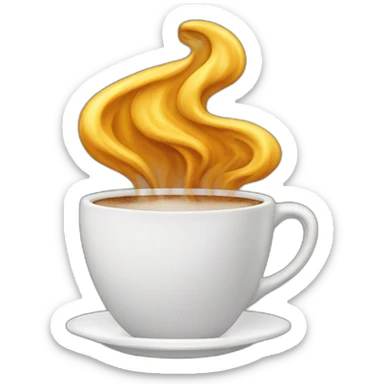 une tasse de café qui fume sticker