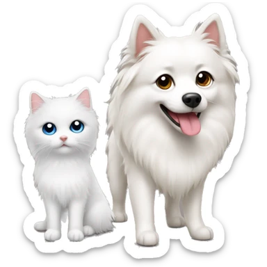 japanese spitz and a ragdoll sticker