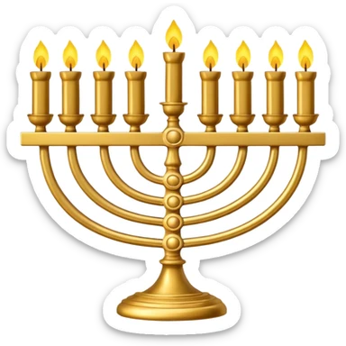 Menorah seven candlesticks sticker