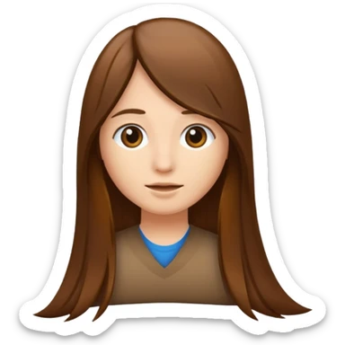 Just a long hair flowing without face only straight hair sticker