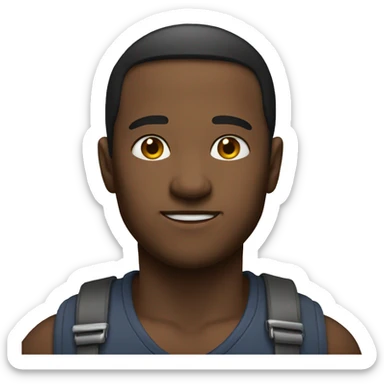 Normal emoji with side profile side eyeing sticker