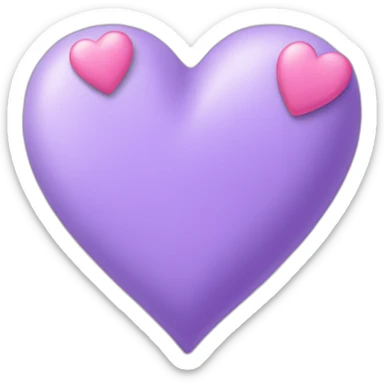 Lavender and pink heart  sticker