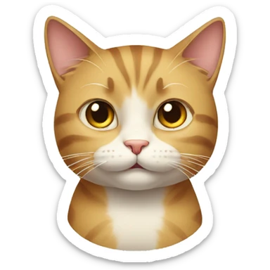cat looking smug sticker