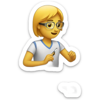 a person editing videos sticker