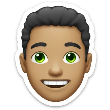 mixed lightskin with green eyes and gap teeth sticker