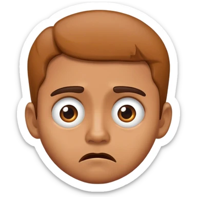 Scared caramel brown Latino man sticker