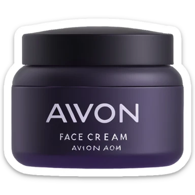face cream jar with AVON logo sticker