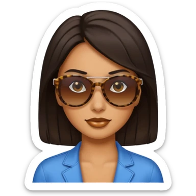 Pelinegra con gafas de sol sticker