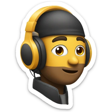 cascos, auriculares de musica sticker