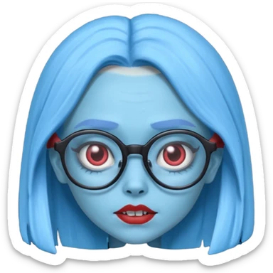 Ghoulia yelps monster high, blue skin sticker