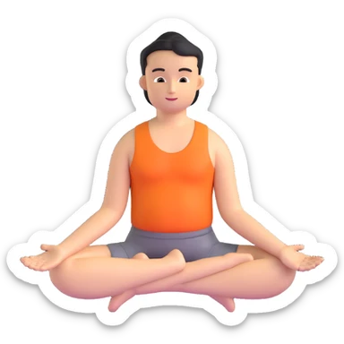 person in lotus pose yoga sticker