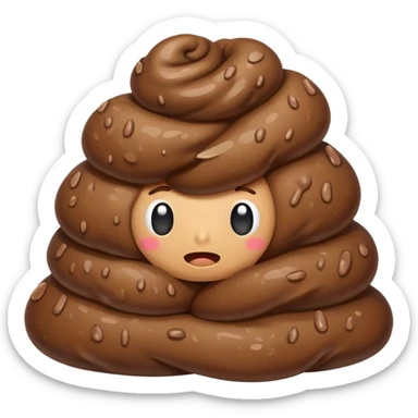 A poopy mess sticker