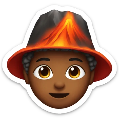 Volcano baby sticker
