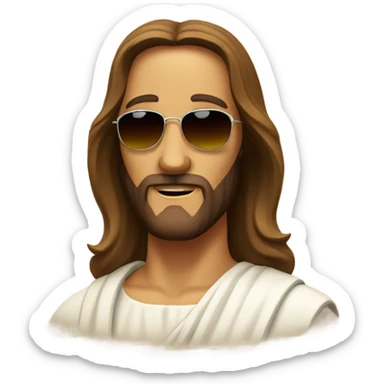 Jesus with sunglasses sticker