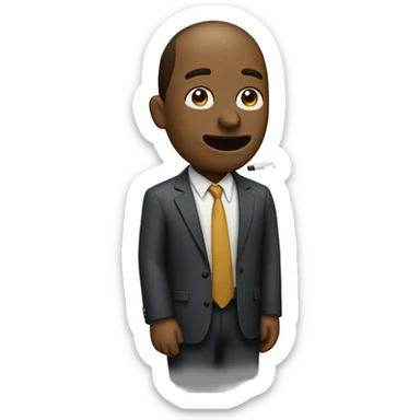 Un onbre fumando sticker