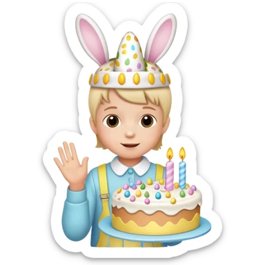 Five Year old Easter birthday sticker