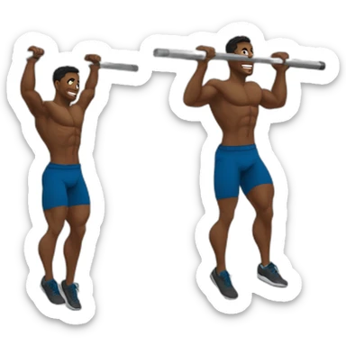 athlete doing pull ups crossfit sticker