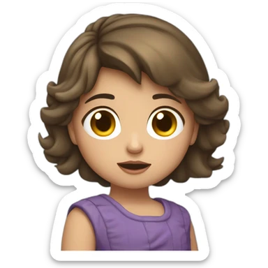 Carita de niña durmiendo  sticker