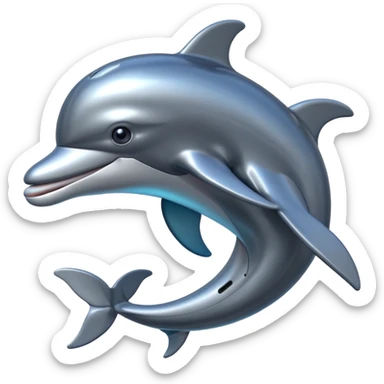 robot dolphin with iron skin sticker