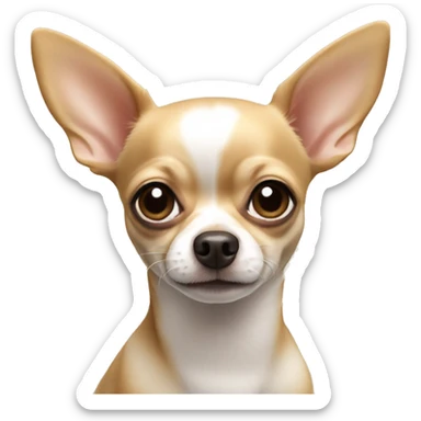 Tan female apple head chihuahua  sticker
