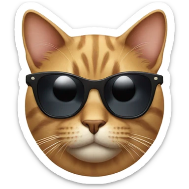 Cat with sunglasses sticker