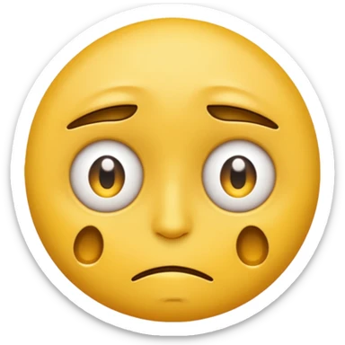 emoji yellow tired, eye bags sticker