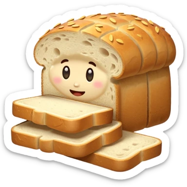 just a sliced bread load simple with cut bread slices on ground  sticker
