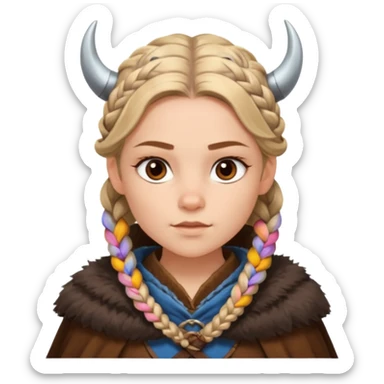 girl viking sticker