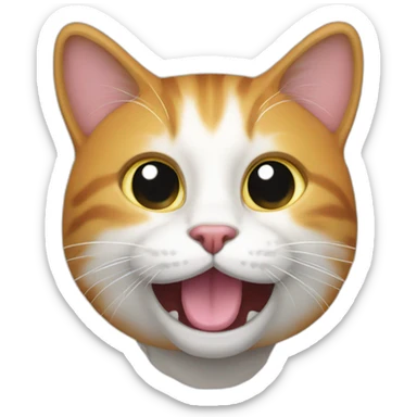 dos gatos besándose sticker