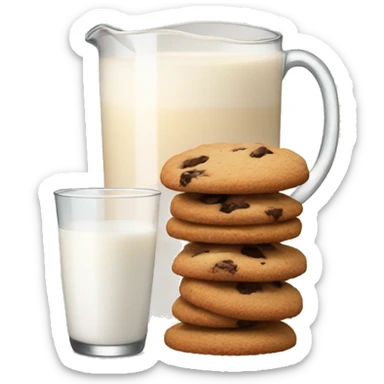 Cookies and milk sticker