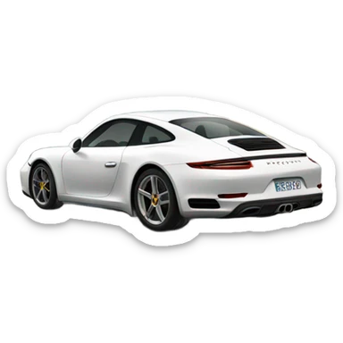 Porsche in the mountains  sticker