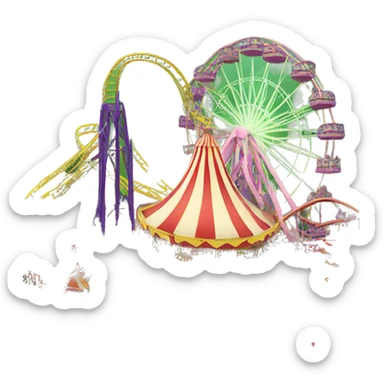Amusement park sticker