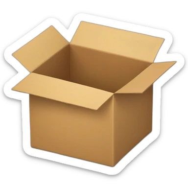 The cardboard box from which the video icons fly out sticker