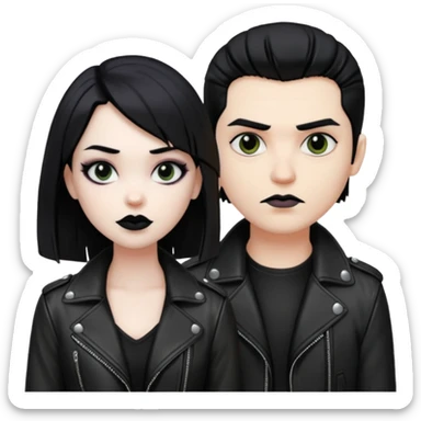 Fille Gothique domine homme sticker