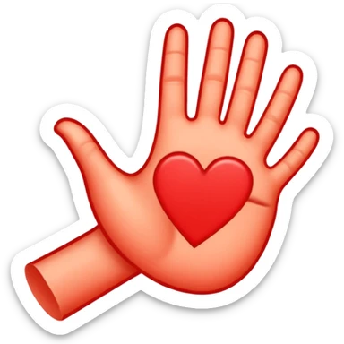 peach emoji with red hand print like a spanking simple post spanking red mark  sticker