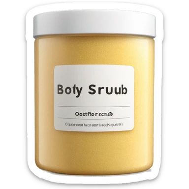 body scrub pot with label sticker