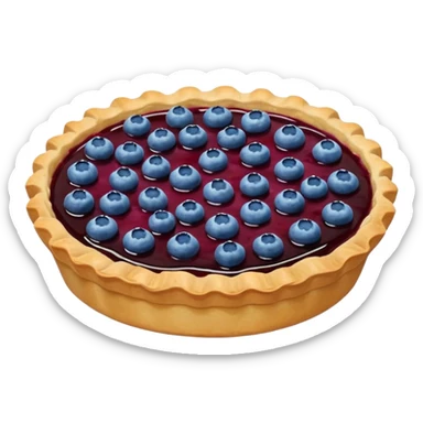 Make an emoji of a blueberry tart (small) that's broken off a bit so you can see the blueberry jam sticker