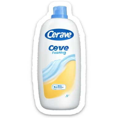 cerave washing foam bottle sticker