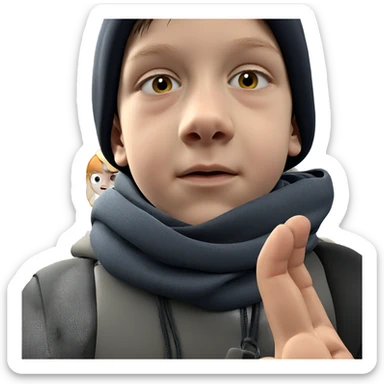 boy in train interior sticker