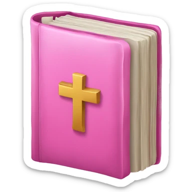 pink bible emoji sticker